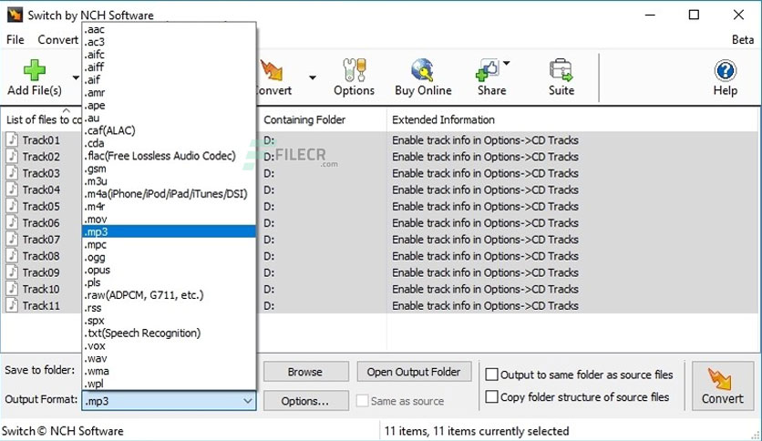 Switch Sound File Converter 10.03 Crack + Registration Code Free ...